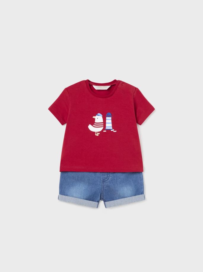 Mayoral erkek bebek şort tişört set 1209