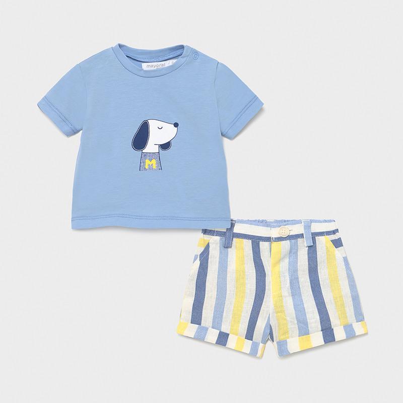 Mayoral erkek bebek şort t-shırt 2 li set