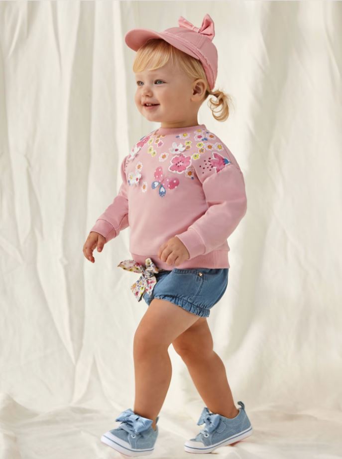Mayoral kız bebek denim şort 1218