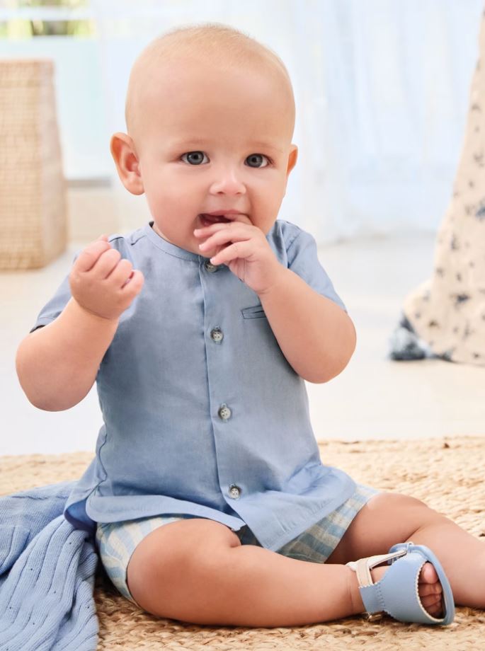 Mayoral erkek bebek şort gömlek set 1219