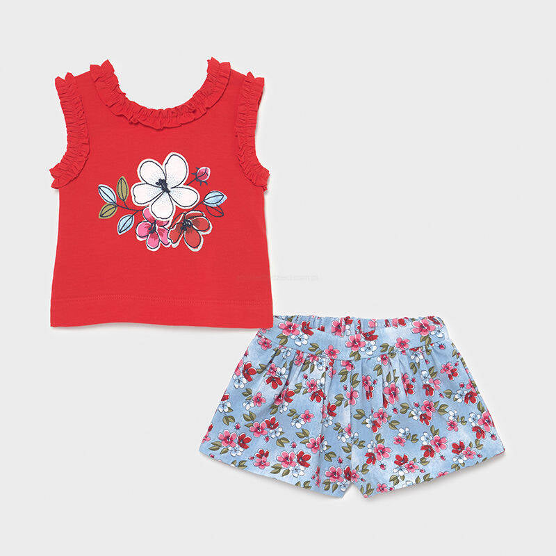 Mayoral kız bebek şort tişört 2 li set 1228