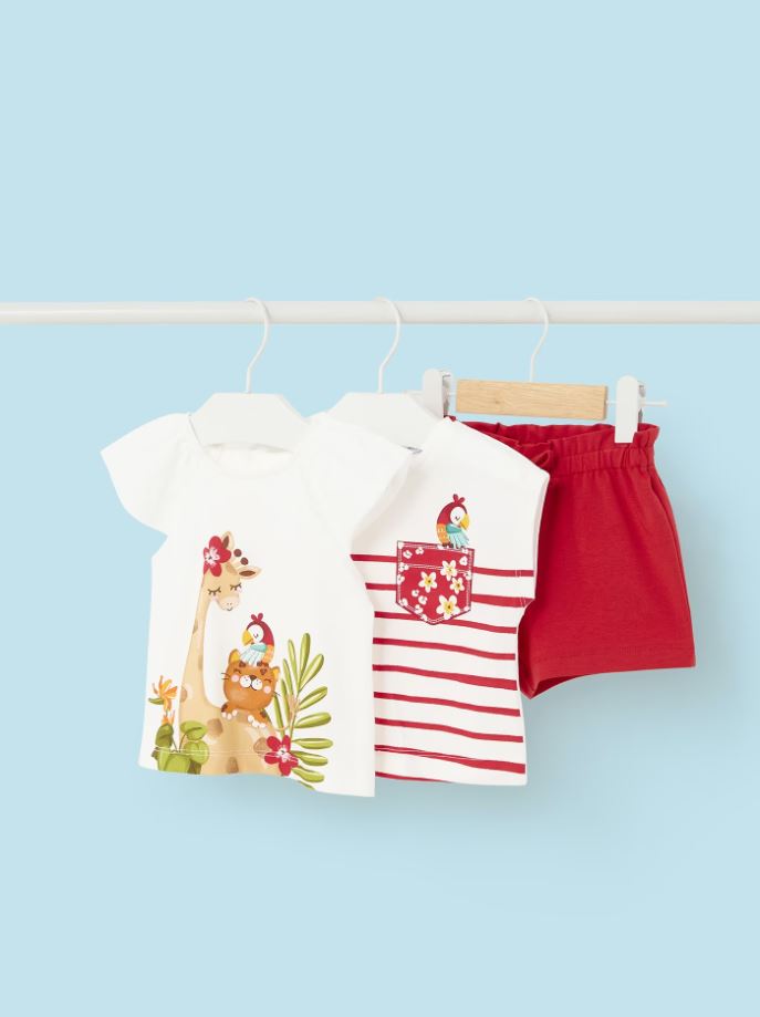 Mayoral kız bebek 3 lü şort set 1229