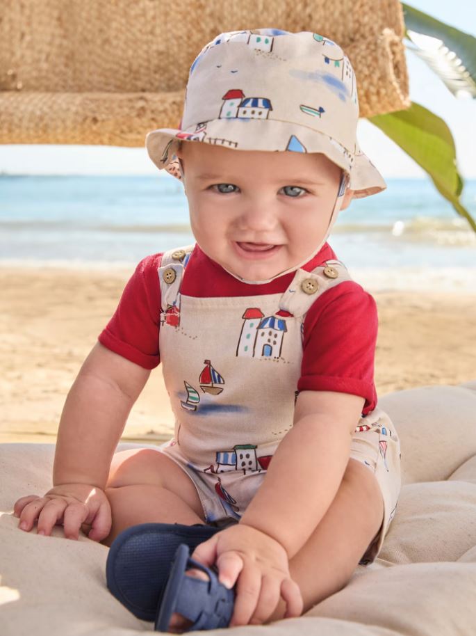 Mayoral erkek bebek şort tişört şapka 3 lü set 1638