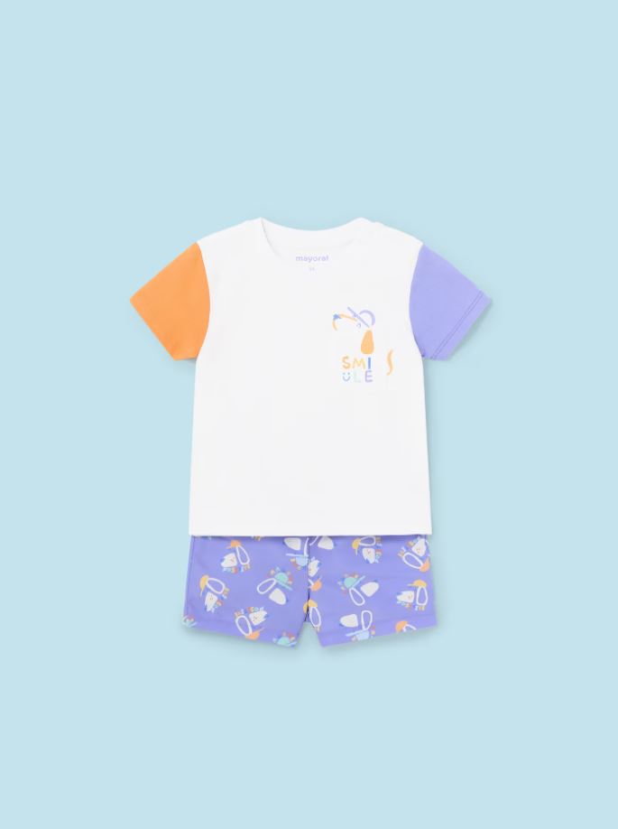 Mayoral erkek bebek şort mayo tişört 2 li set 1650