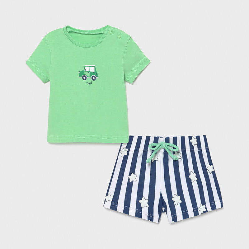 Mayoral erkek bebek şort mayo t-shırt 2 li set