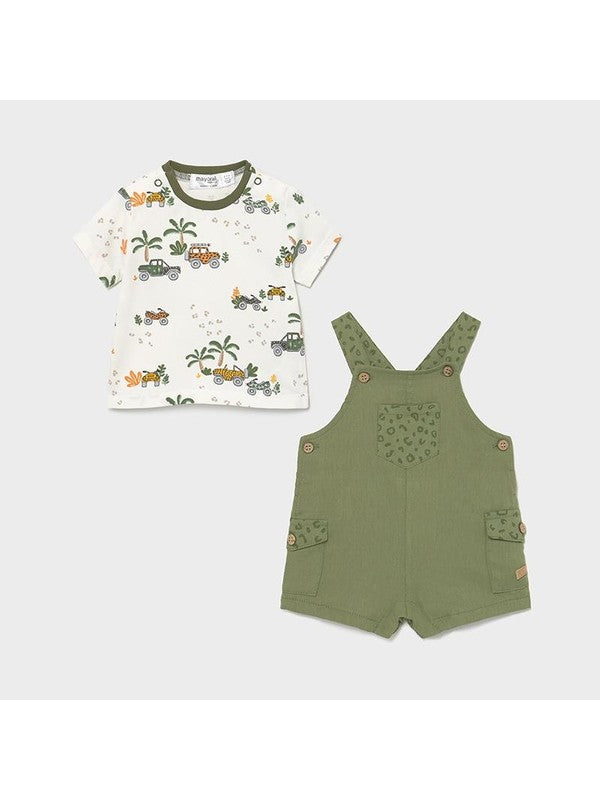 Mayoral erkek bebek kısa salopet tişört 2 li set