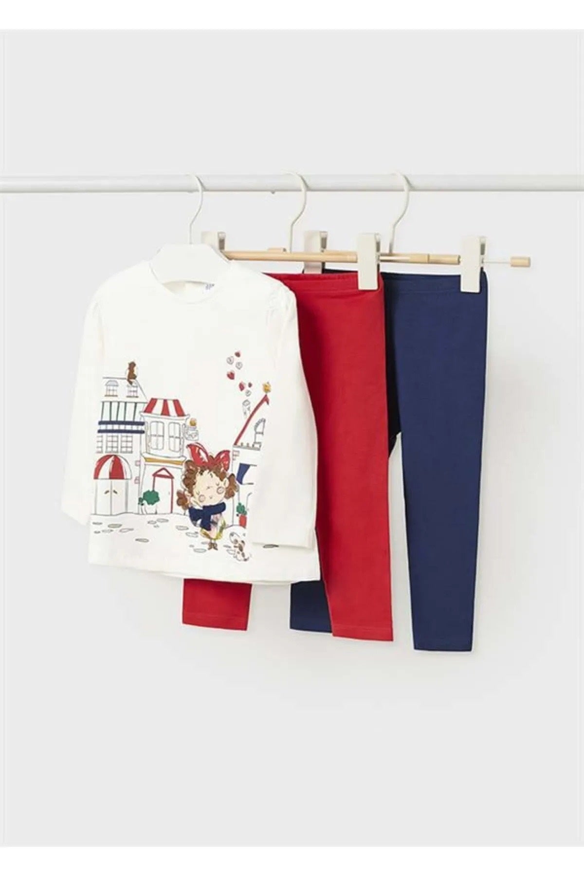 Mayoral kız çocuk tişört 2 tayt 3 lü set 2768