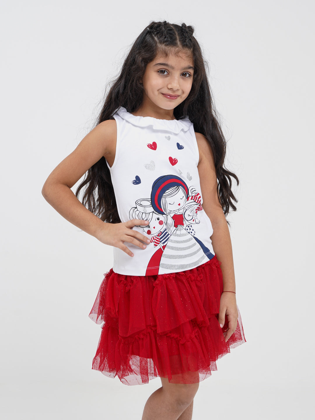 Mayoral kız çocuk yazlıkbaskılı tişört 3022