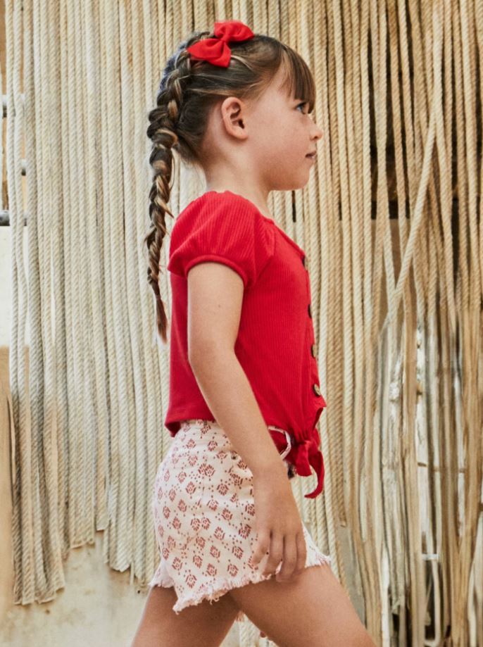 Mayoral kız çocuk kemerli şort 3255