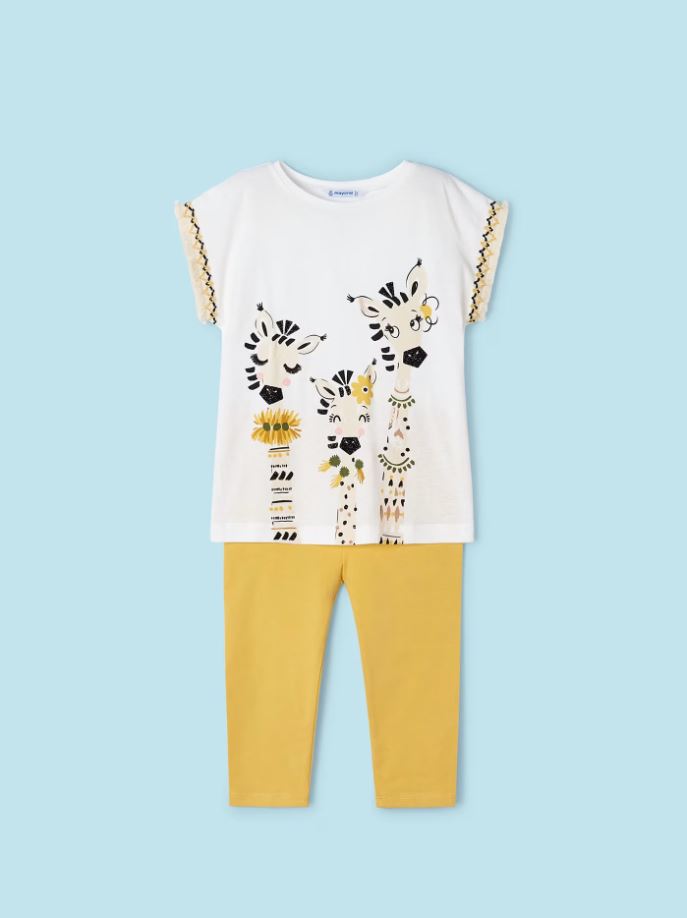 Mayoral kız çocuk tişört tayt set 3710