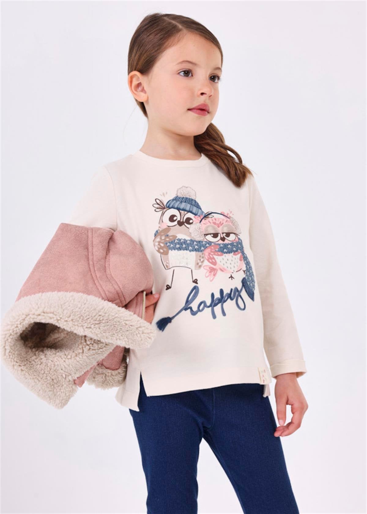 Mayoral kız çocuk sweatshırt denim tayt 2 li set 4788