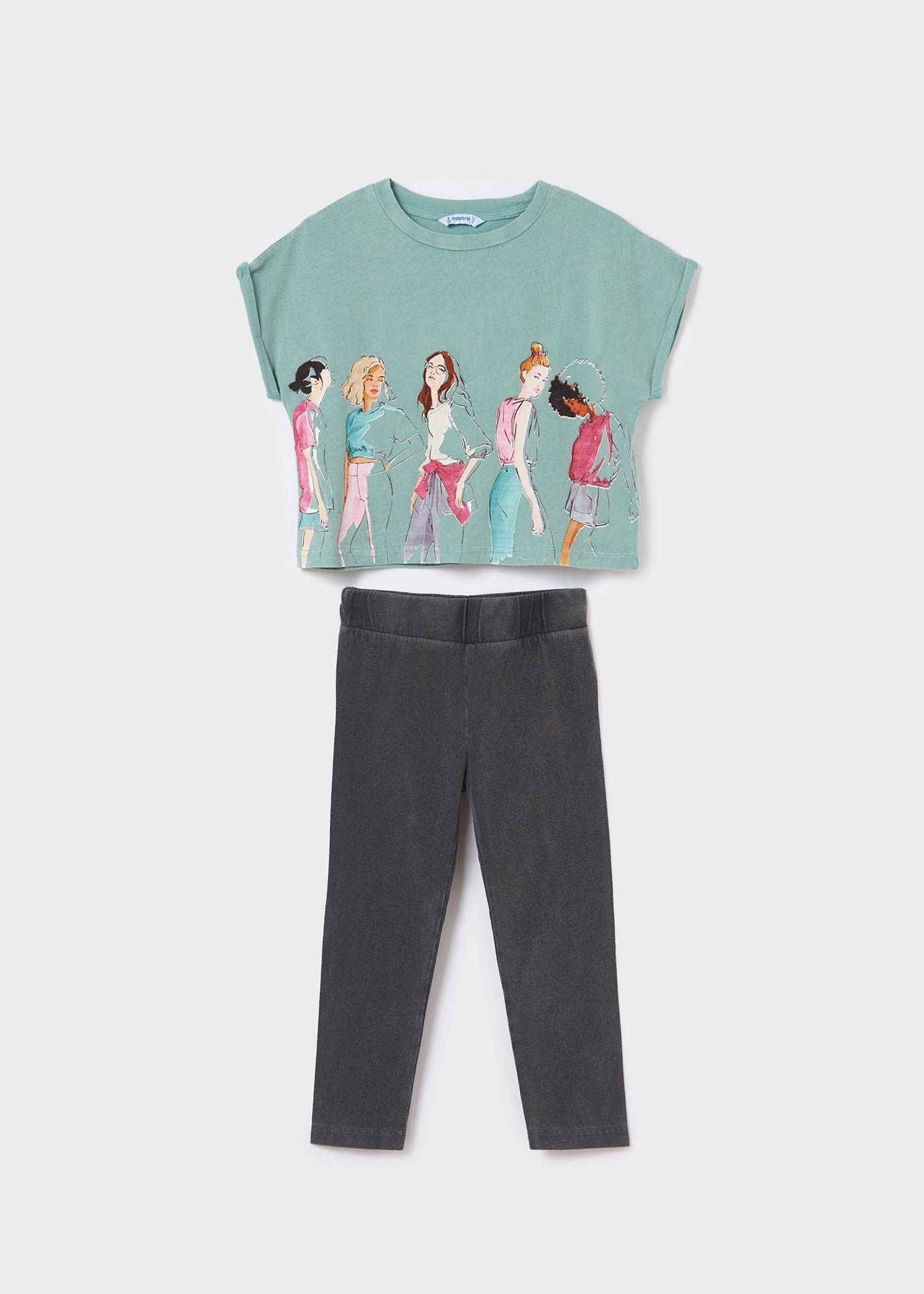Mayoral kız çocuk tişört tayt 2 li set 6741
