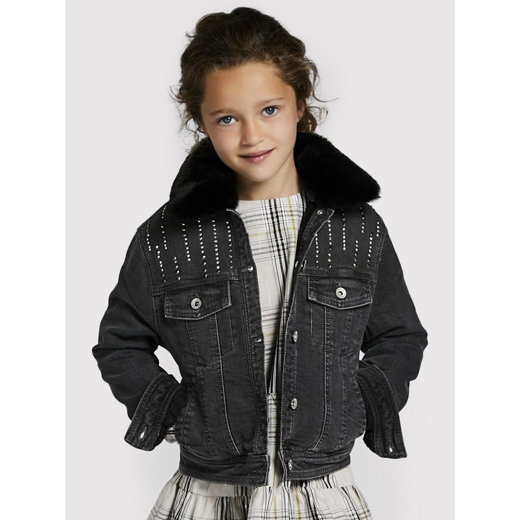 Mayoral kız çocuk denim çeket 7430