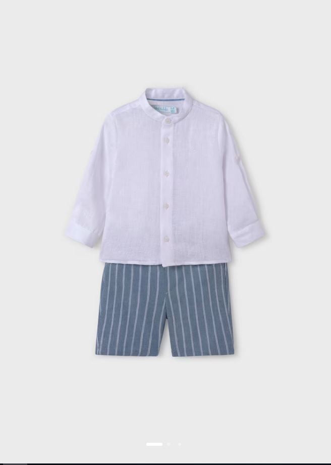 Abel&lula erkek bebek gömlek bermuda 2 lü set 5254