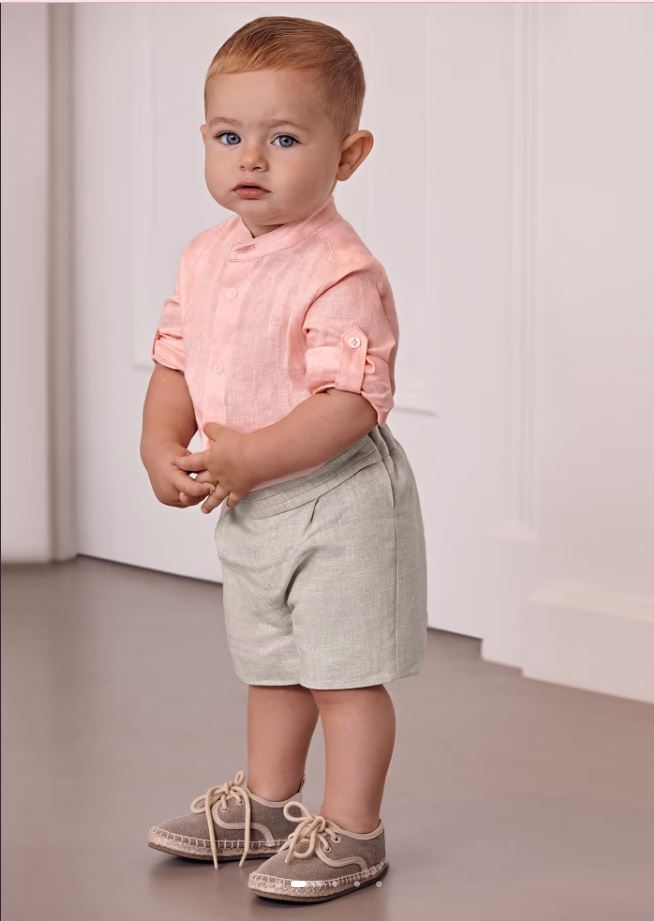 Abel&lula erkek bebek gömlek bermuda 2 lü set 5256