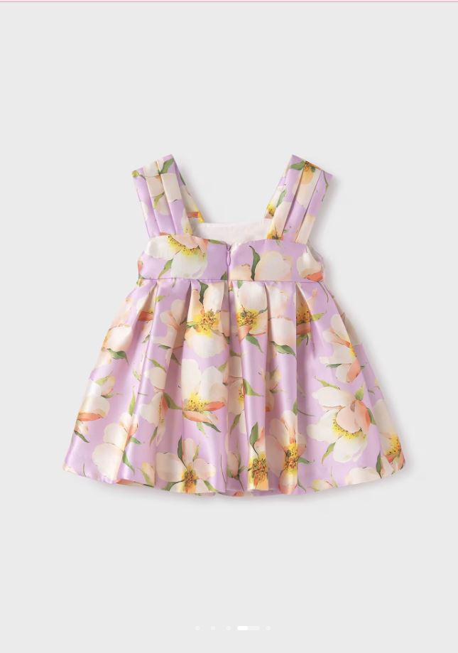 Abel&lula kız bebek Baskılı Mikado Elbise 5016