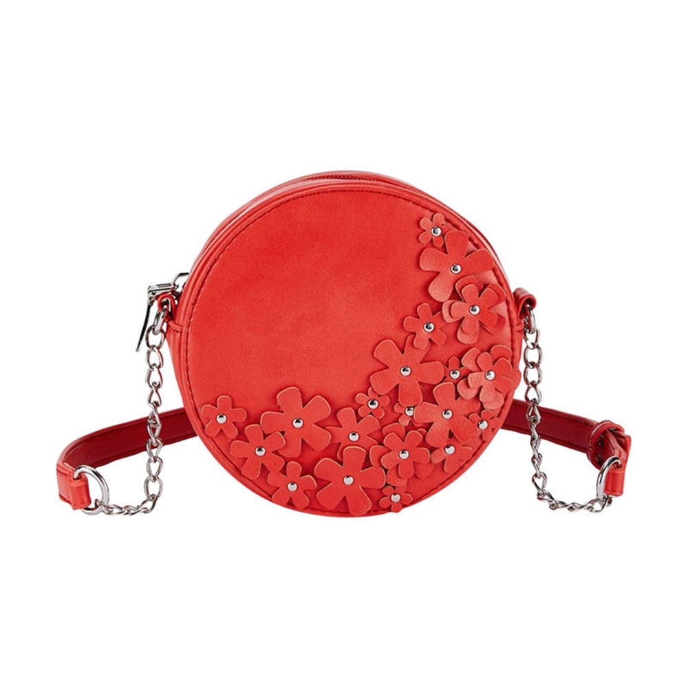 Abel&lula kız çocuk kırmızı çiçekli çanta 5420