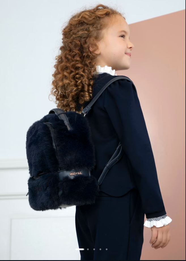 Abel&lula kız çocuk kürklü sırt çantası 5995