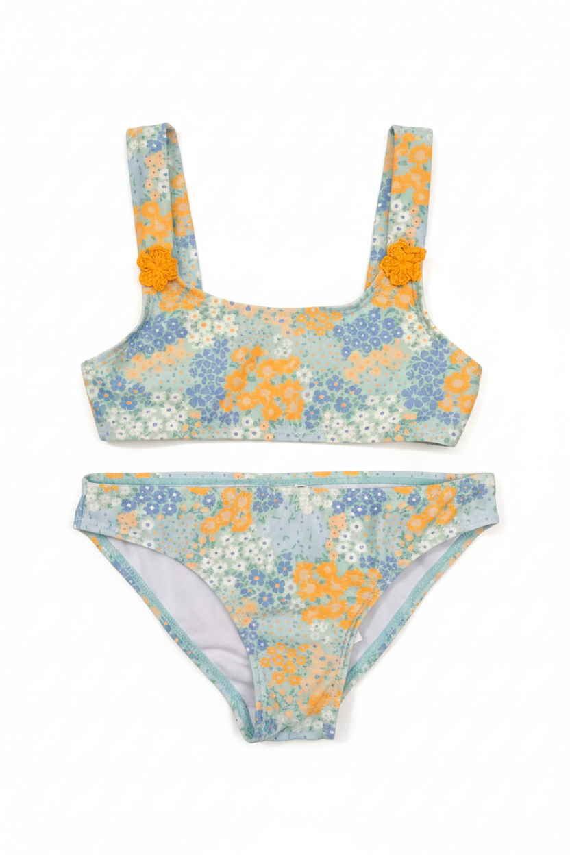 Losan Kız Çocuk Çiçekli Bikini Takım