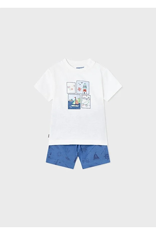 Mayoral erkek bebek tişört şort 2 li set 1647