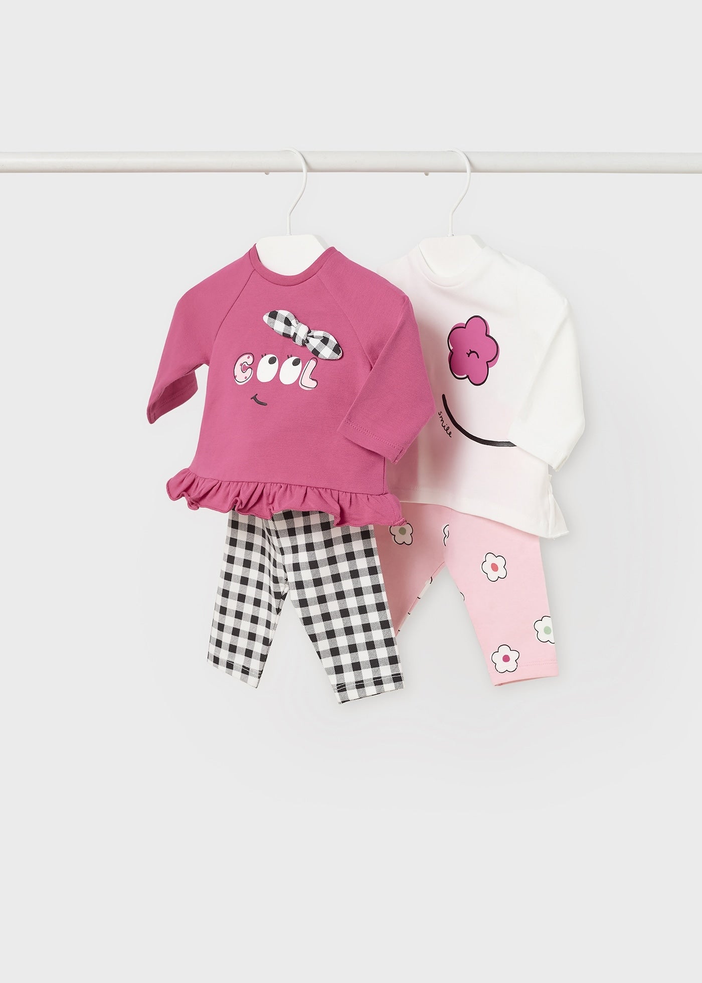 Mayoral kız bebek yazlık tayt tişört 4 lü set 1744