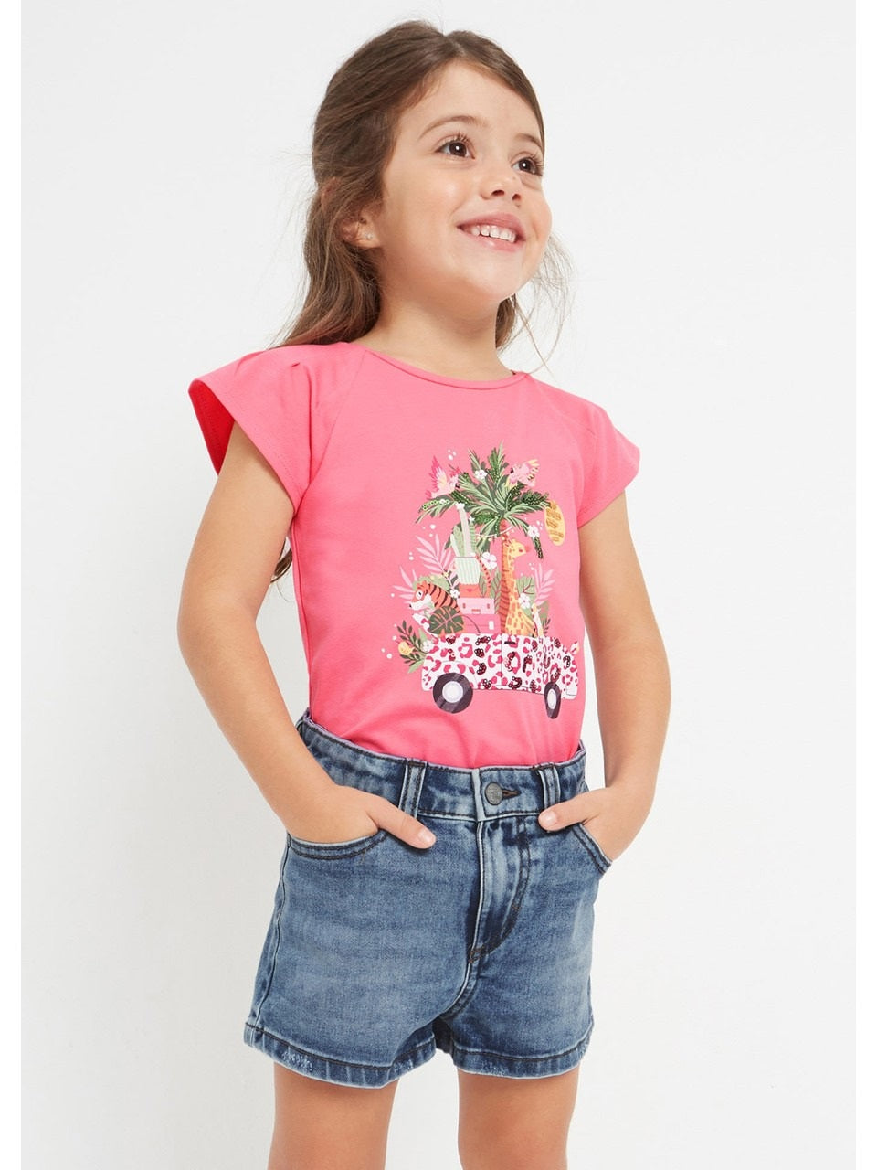 Mayoral kız çocuk denim şort 236