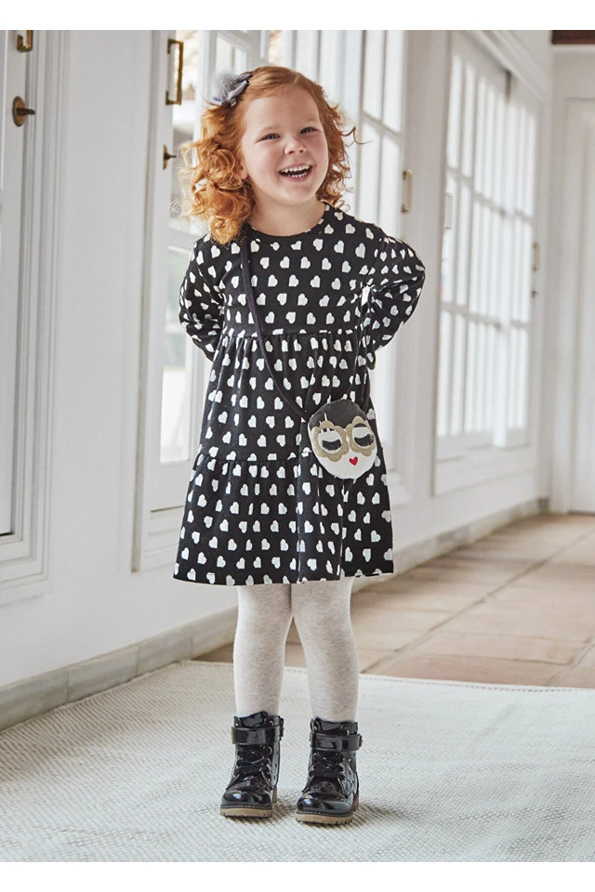 Mayoral kız çocuk kışlık çantalı elbise 4932