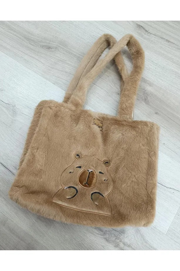 Peluş Kapibara Sevimli Ayı Kol Çantası
