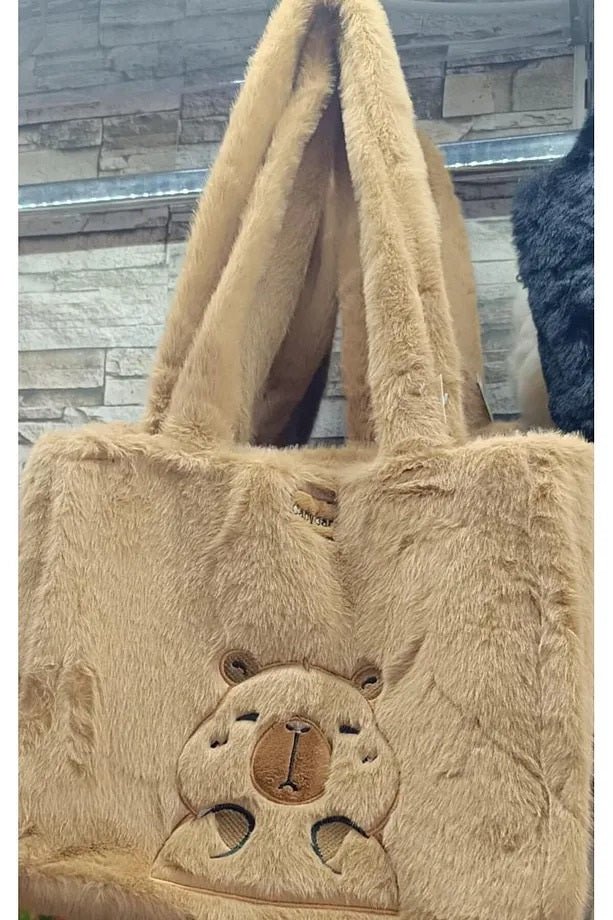 Peluş Kapibara Sevimli Ayı Kol Çantası