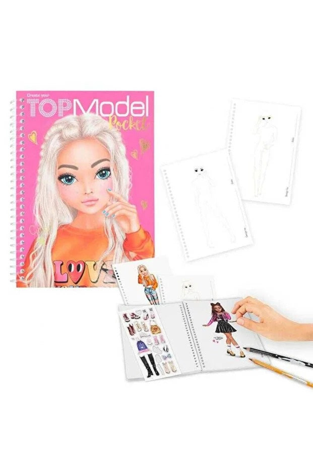 Top Model kız çocuk çep boyama kitabi