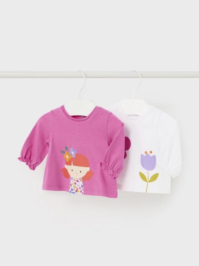 Mayoral Yeni doğan Kız Bebek  2 li tişört 1001