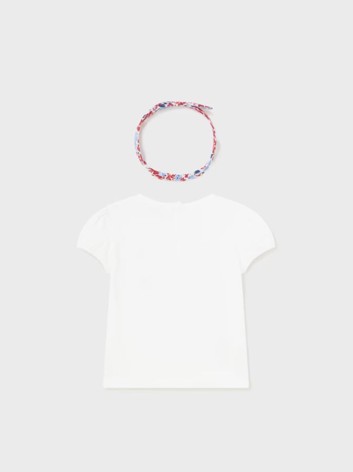 Mayoral kız bebek yazlık tişört bandana 2 li set 1007