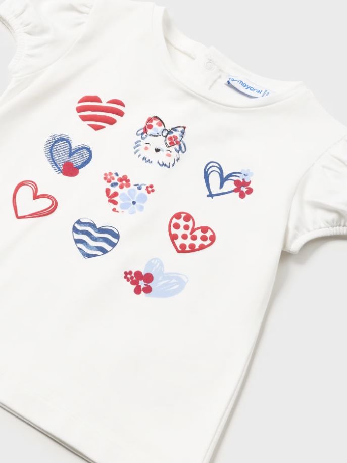 Mayoral kız bebek yazlık tişört bandana 2 li set 1007