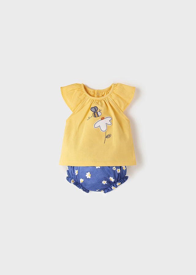 Mayoral kız bebek yazlık tişört şort 2 li set 1202