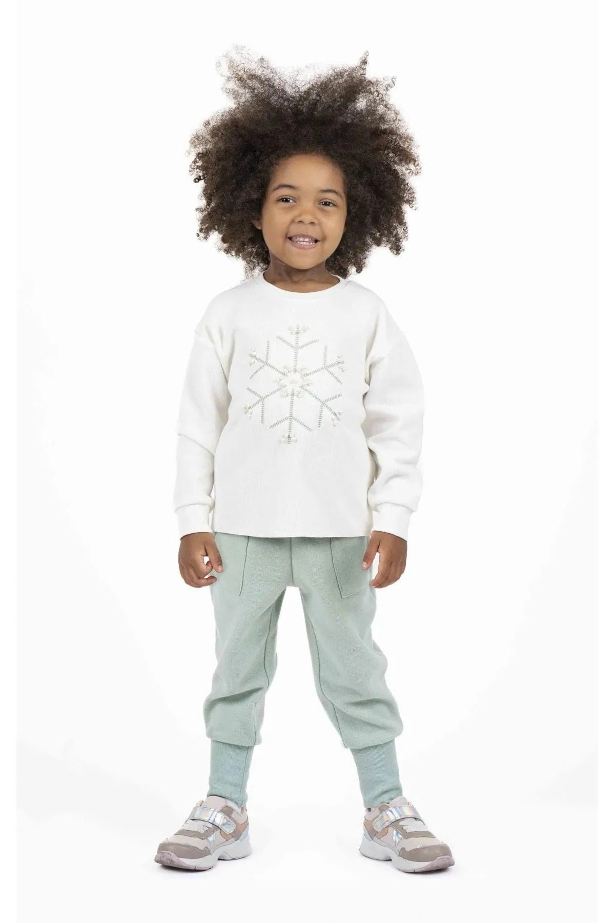 Best kids Kız Çocuk Yumuşak Dokulu Jogger Pantolon 12023