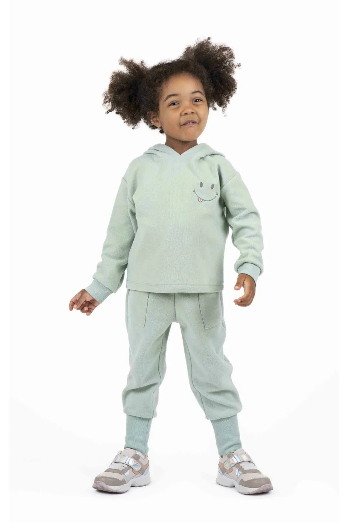 Kız Çocuk Gülenyüz Kapişonlu Sweatshirt 12029
