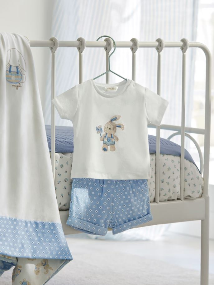 Mayoral erkek bebek  şort tişört set  1205