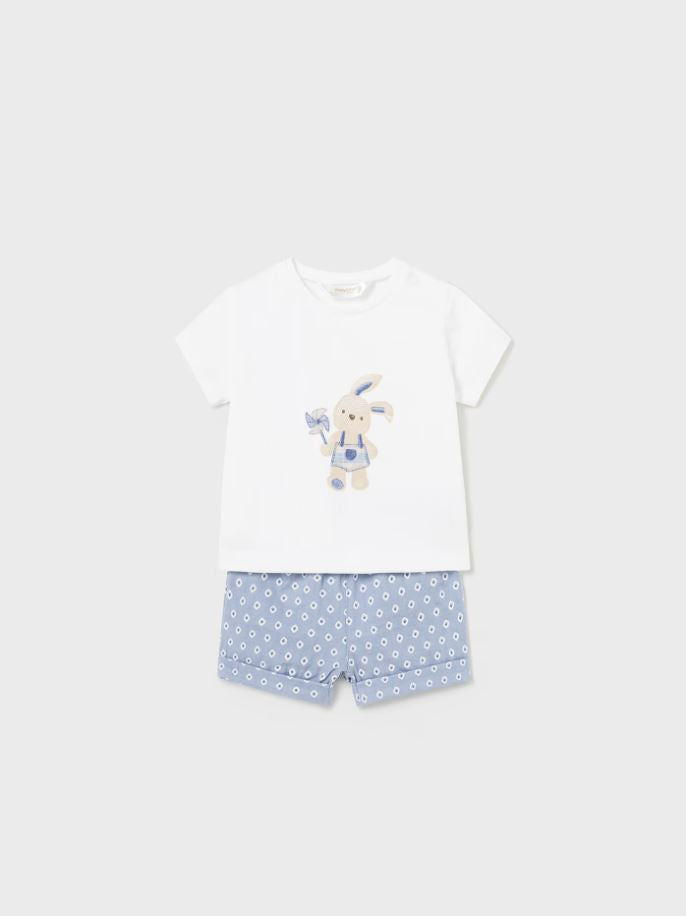 Mayoral erkek bebek  şort tişört set  1205