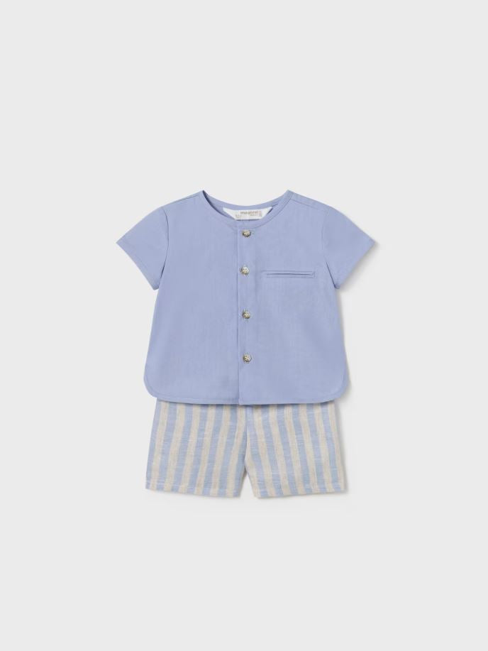 Mayoral erkek bebek  şort gömlek set  1219