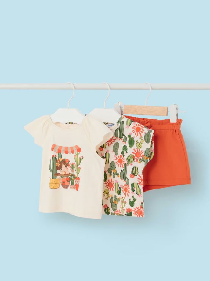 Mayoral kız bebek 3 lü şort set 1229