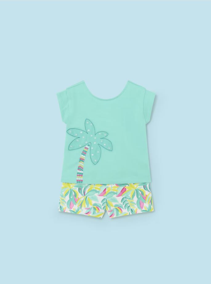 Mayoral kız bebek tişört şort 2 li set 1231