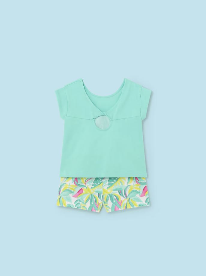 Mayoral kız bebek tişört şort 2 li set 1231