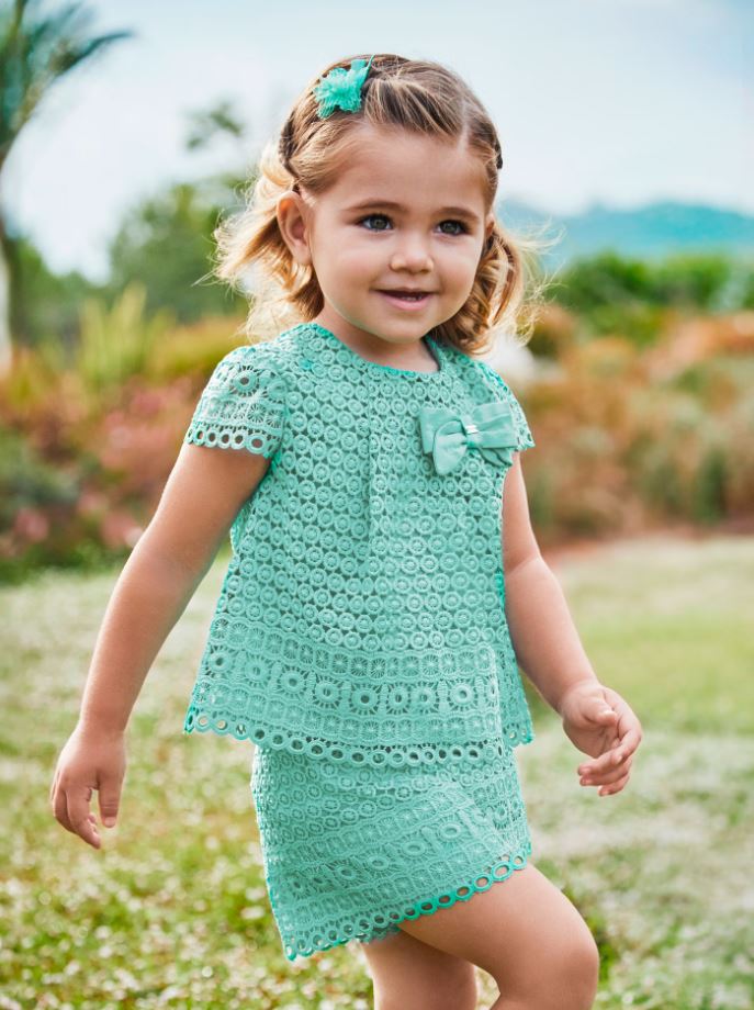 Mayoral kız bebek krose şort 2 li set 1233