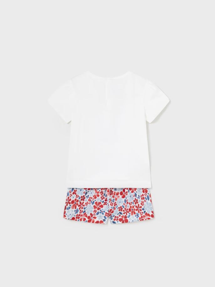 Mayoral kız bebek tişört şort set 2 li set 1234