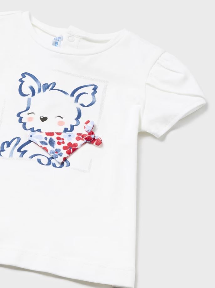 Mayoral kız bebek tişört şort set 2 li set 1234