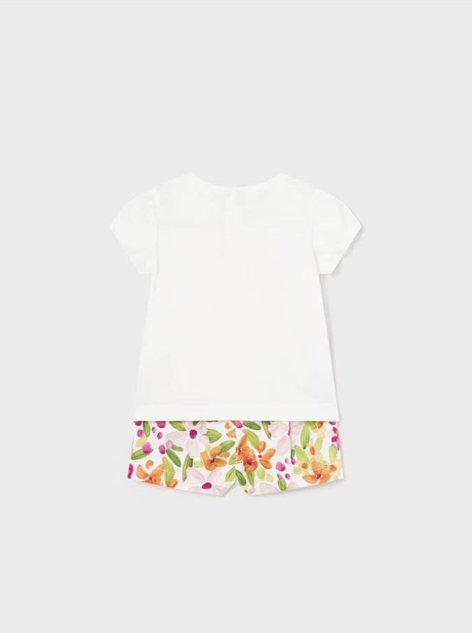 Mayoral kız bebek tişört şort set 2 li set 1234