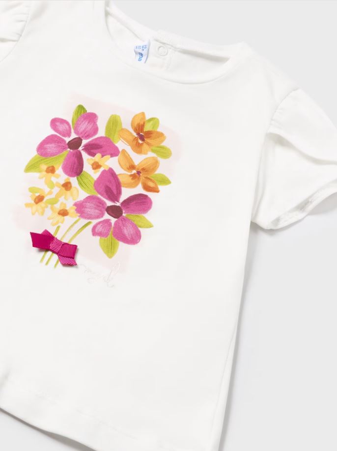 Mayoral kız bebek tişört şort set 2 li set 1234