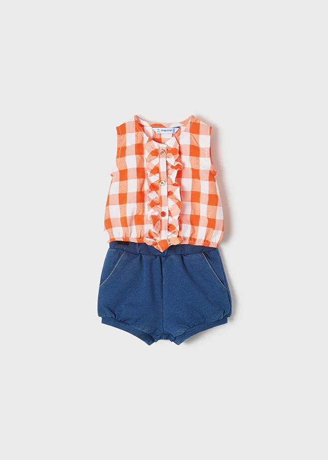 Mayoral kız bebek bluz şort 2 li set 1240