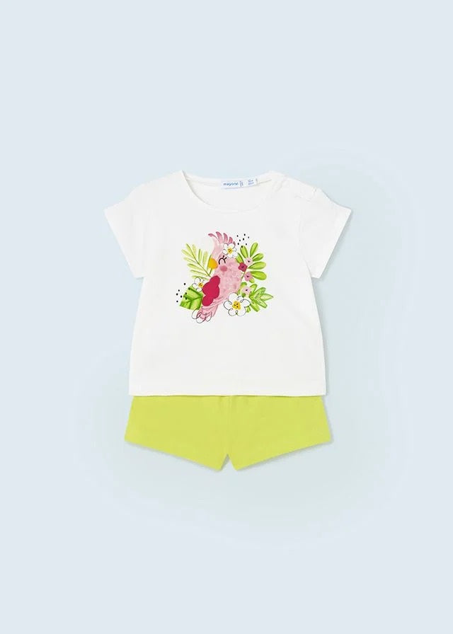 Mayoral kız bebek  şort tişört set 1276