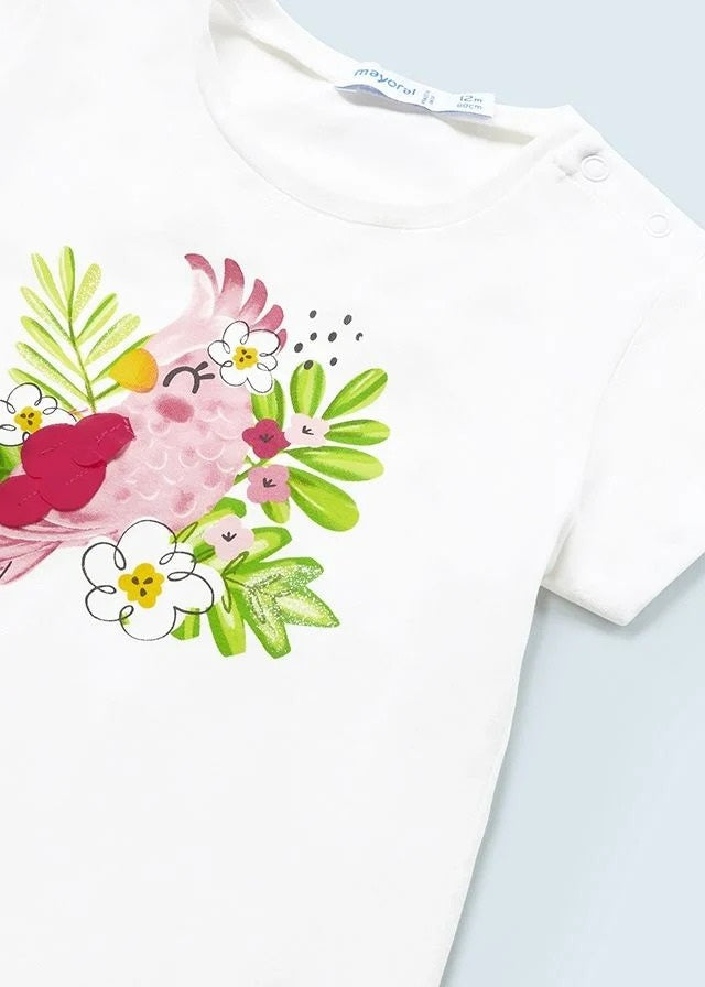 Mayoral kız bebek  şort tişört set 1276